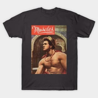 MUSCLES MAGAZINE - Vintage Physique Muscle Male Model Magazine Cover T-Shirt